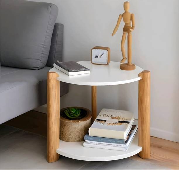 Yookeer Modern Round Side Table, Bed Side Tables for Bed Room Engineered Wood End Table