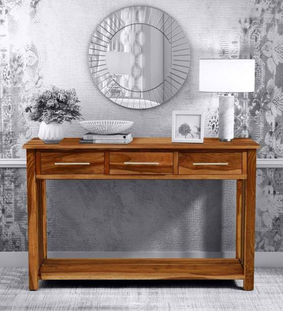 CHITRA FURNITURE Solid Sheesham Wood Console Table For Multiple Use For Living Room, Bed Room. Solid Wood Console Table
