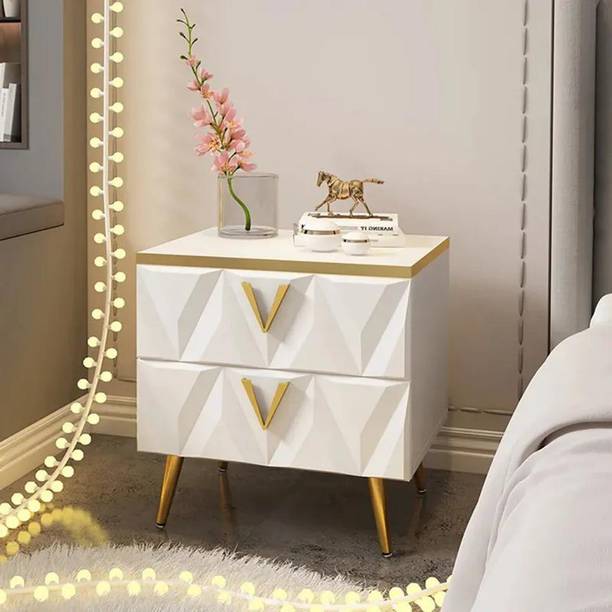 NG Decor Bedroom Living Room End Side Table With Storage Drawer Cabinet Night Stand Engineered Wood Bedside Table