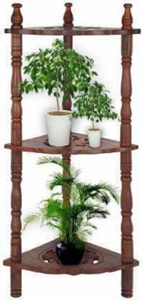 Umar Enterprises Wooden Mini Corner Rack Side Table Home Decor End Table Shelves for Living Room & Bedroom laundry & Garden rack corner Engineered Wood Corner Table