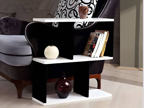 Artival Crafts S-Shape End Table in MDF Wood Engineered Wood Bedside Table