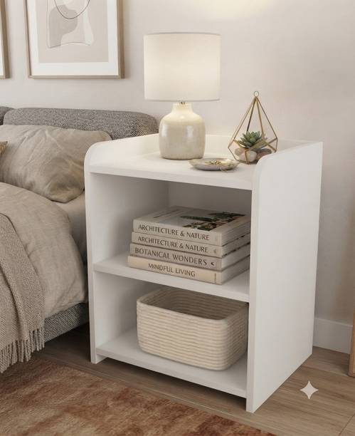 ShaizR Art Engineered Wood Bedside Table