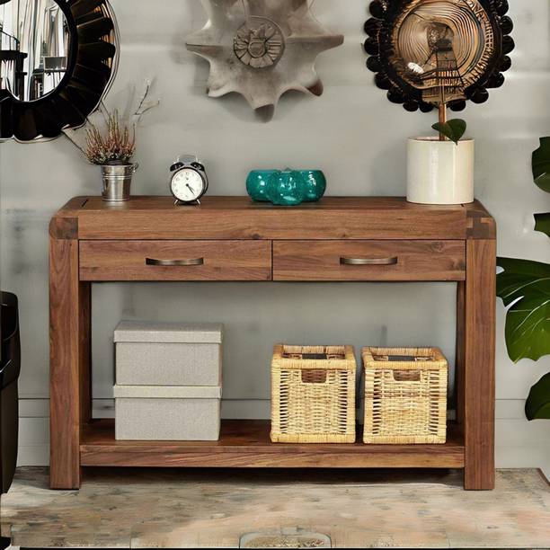 The Craftology CL-163 Solid Wood Console Table (Finish Color - Br