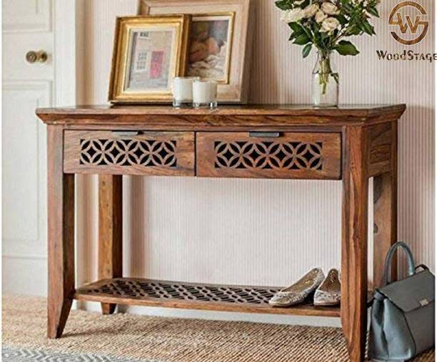 WOODSTAGE Solid Wood Console Table