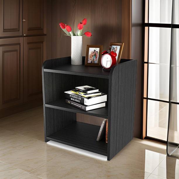 woodsy Living Room Nightstand, Decorative End Table for Living Room Bedroom, Bedside Engineered Wood End Table