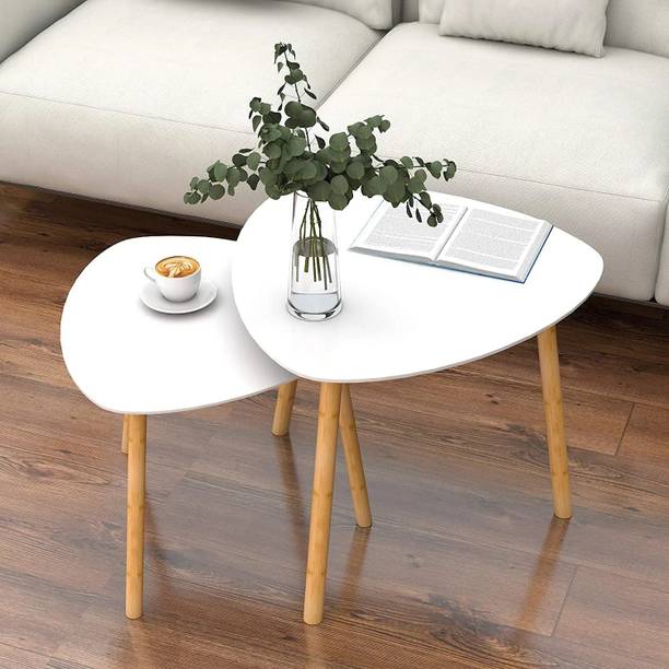 Decorhand Antique Wooden Foldable Side Table For Living Room Solid Wood End Table
