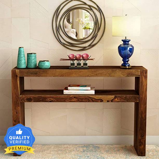 Taskwood Furniture Solid Wood Sheesham Wood Console/ End/ Corner Table For Living Room, Bedroom Solid Wood Console Table