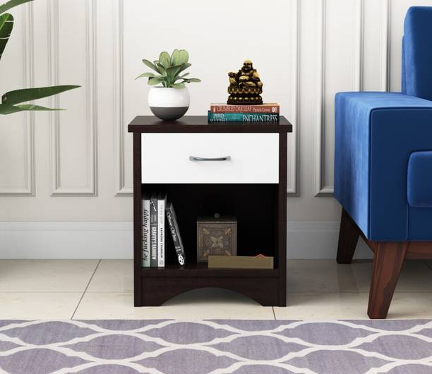 Allie Wood Teslas Particle Board Engineered Wood Bedside Table