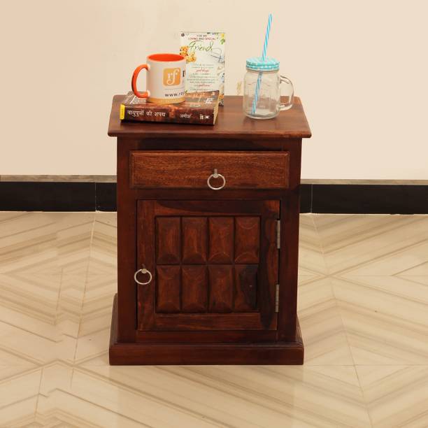 rf royal finish Celiko darwer,Cabinet Included,Smooth Corner,12-Month Warrenty,17"x12"x23" Solid Wood Bedside Table