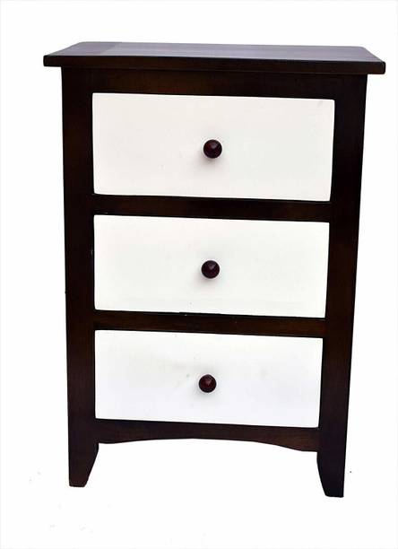 UNITEK FURNITURE Solid Sheesham Wood Bedside Table Wooden with 2 Drawer Bed Side End Tables Night Stand Furniture for Home Living Room Bedroom - Walnut Finish Solid Wood End Table