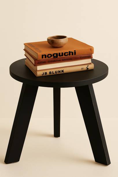 NE Furniture Mid-Century Modern Round Wooden Accent Stool Engineered Wood Side Table