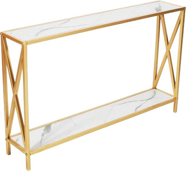 Nesfur Console Table Hall, Living Room, Bedroom, Balcony, Two Tier Console Table Engineered Wood Console Table