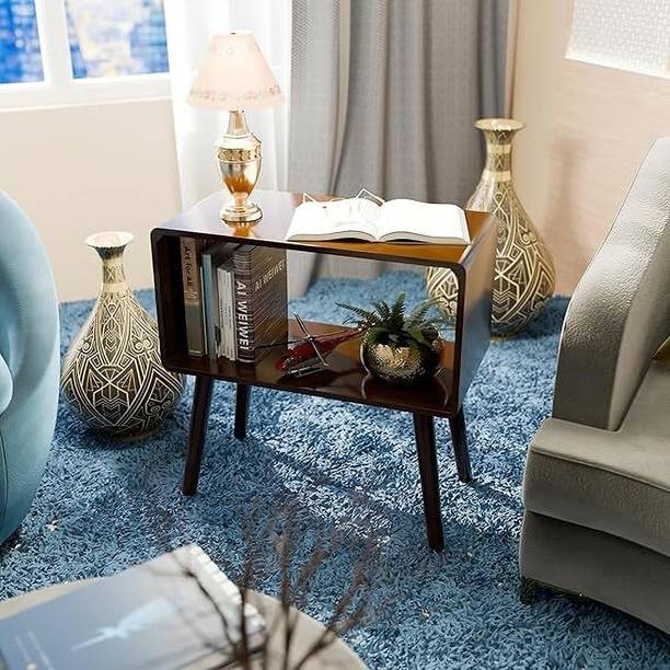 etiquette art Wooden Book Rack/Night Stand/Bedside Table/Magazine Stand/End Table Engineered Wood Side Table