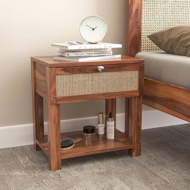 NV HOME DECOR Solid Wood Bedside Table