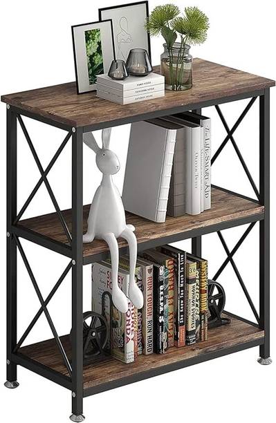 Indian Decor 1886 Classic 3-Tier End Table Industrial Retro Side Table Nightstand Storage Metal Side Table