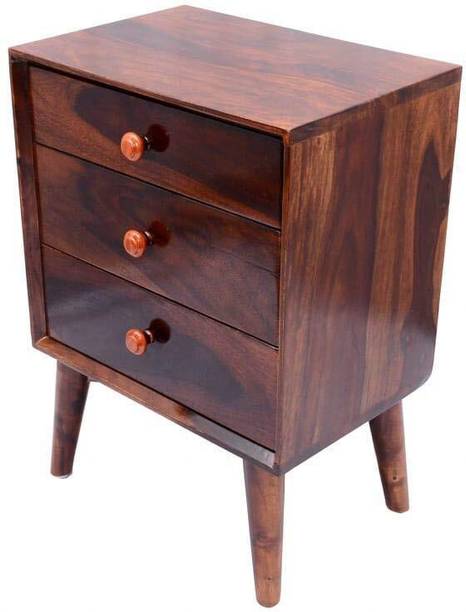 jangid Handicraft Sheesham Wood Wooden Bedside Table For Bedroom | Nightstand Table Solid Wood Corner Table