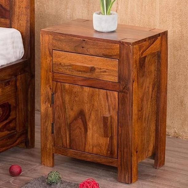Mamata Wood Decor Sheesham Wood Bedside End Table with Drawer for Storage | Night Stand Table Solid Wood Side Table