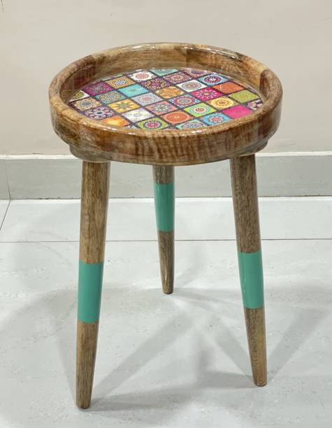 KESHA WOODKRAFT Wooden Side Table Solid Wood End Table