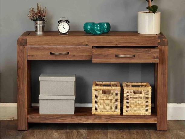 UNITEK FURNITURE Rosewood (Sheesham) 2 Drawer Solid Wood Console Table