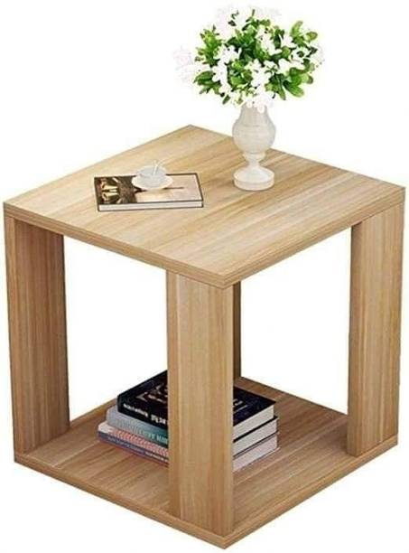 Designcraft Modern Wooden Cube Table – Multipurpose Rack for Living Room, Bedroom & Office Engineered Wood Side Table