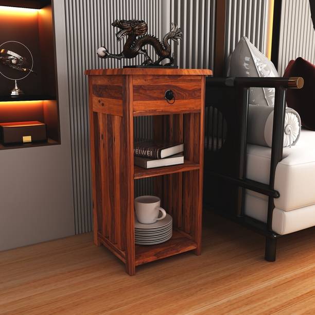 GOYALINTERIOR Sheesham Wood Bedside Table For Bedroom/Wooden End/Nightstand Lamp Table Solid Wood Side Table