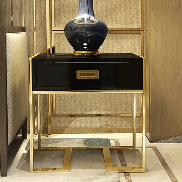 NG Decor Bedroom Living Room End Side Table With Storage Drawer Cabinet Night Stand Engineered Wood End Table
