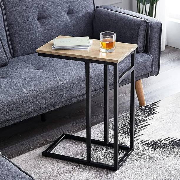 Indian Decor 46155 End Table, Side Table for Couch and Bed, Rustic C Shaped Coffee Tray Metal Side Table