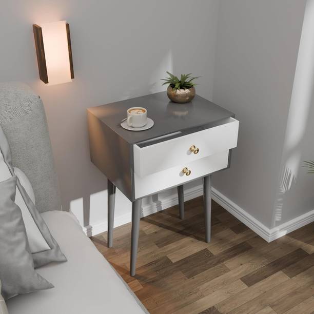 etiquette art Modern Bedside Table with Solid Wood Legs Solid Wood Bedside Table