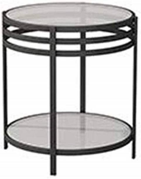 Indian Decor 45392 Desk Nordic Acrylic Coffee Table Modern Corner Table 2 Tier Metal Side Table