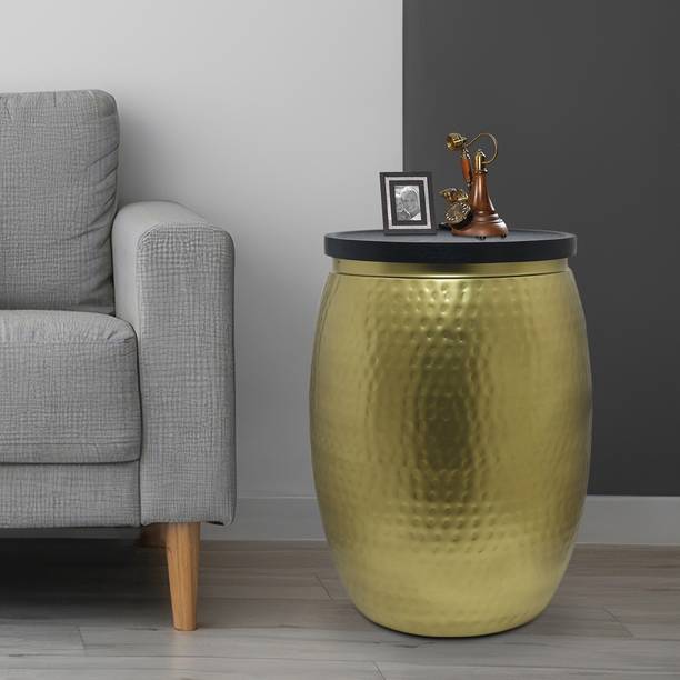 Metalsmith Side Table In Gold For Bedroom, Living Room, Hall And Office Metal Side Table