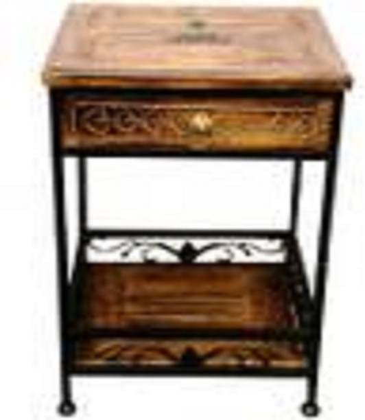 S.K furniture art Solid Wood Side Table