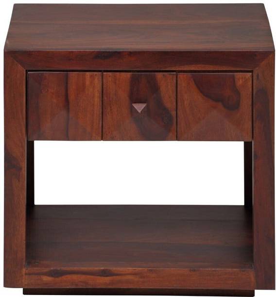 Ganpati Arts Sheesham Wood Bedside Table with Drawer/Shelf Storage for Living Room/Bedroom Solid Wood Bedside Table
