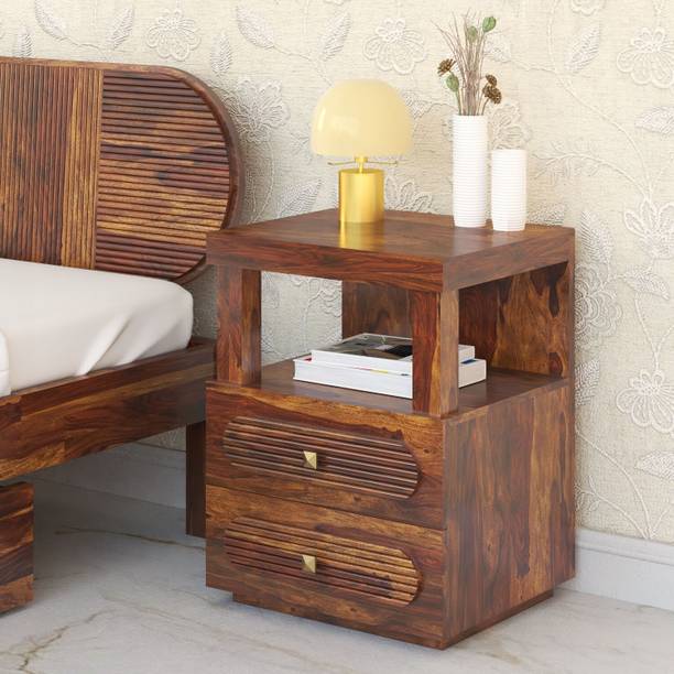Flipkart Perfect Homes Woodwhiz Sheesham ( Rosewood ) Jodhpur Furniture Solid Wood Bedside Table