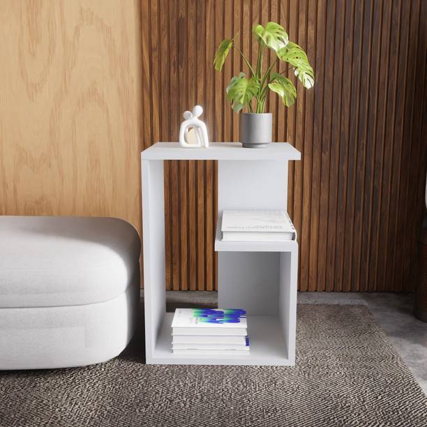 About Specas Modern Open Shelf – Multipurpose Side Table for Bedroom, Living Room & Office Engineered Wood Bedside Table