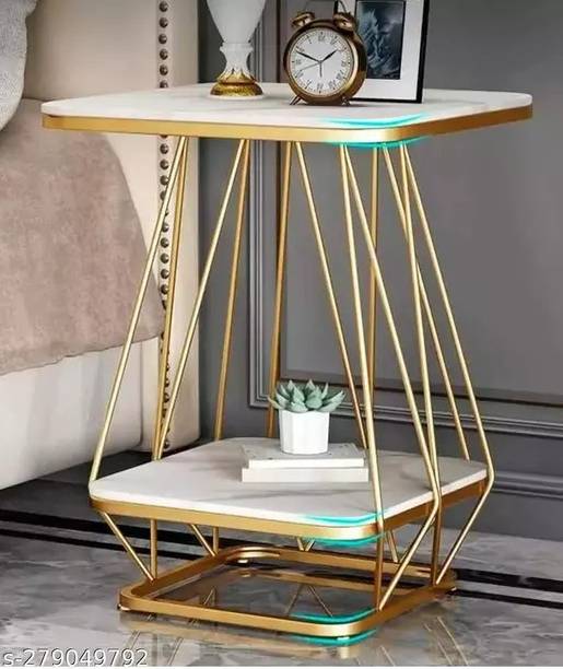 Unique Arts Shoppee Unique Arts Gleaming Iron Haven: A Stylish Metal Side Table for Modern Spaces Metal Side Table