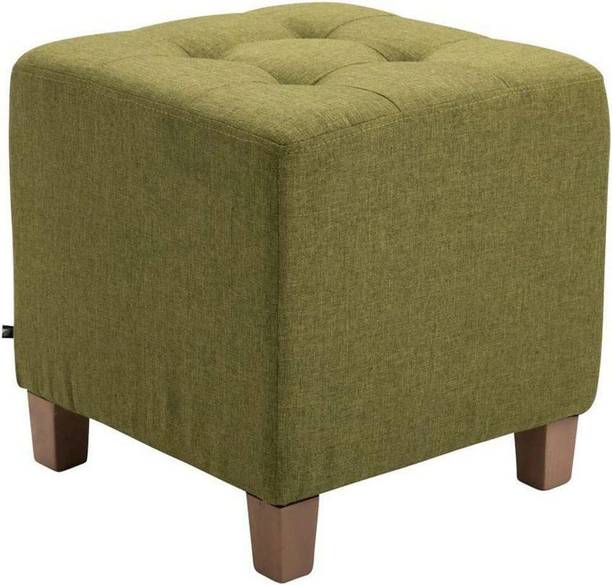 Smarts collection Stool with Fabric Cover and Cube Seat with High-Quality Padding Engineered Wood Side Table
