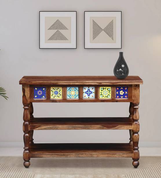 DRYLC FURNITURE Solid Sheesham Wood Console Table For Multiple Use For Bed Room, Study Room. Solid Wood Console Table