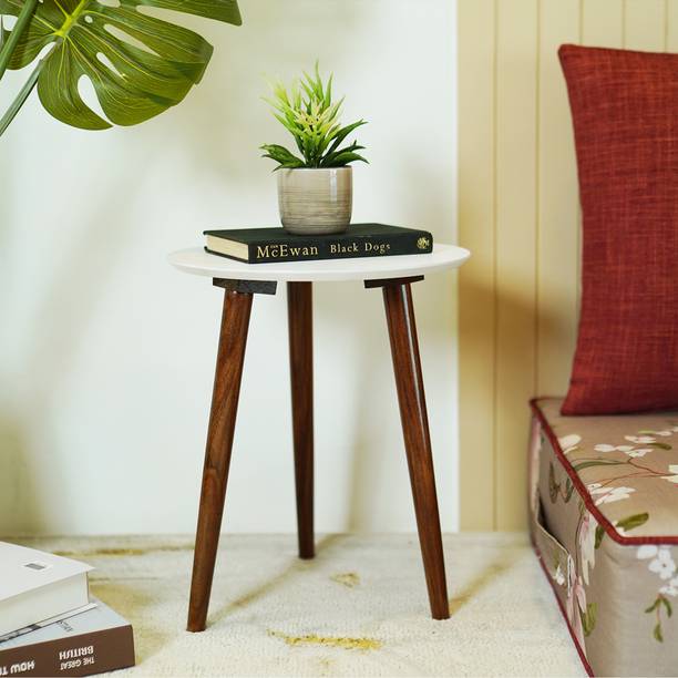 Wooden Street Beautiful Noble Solid Wood Round Wooden Side Table for Living Room Solid Wood Side Table