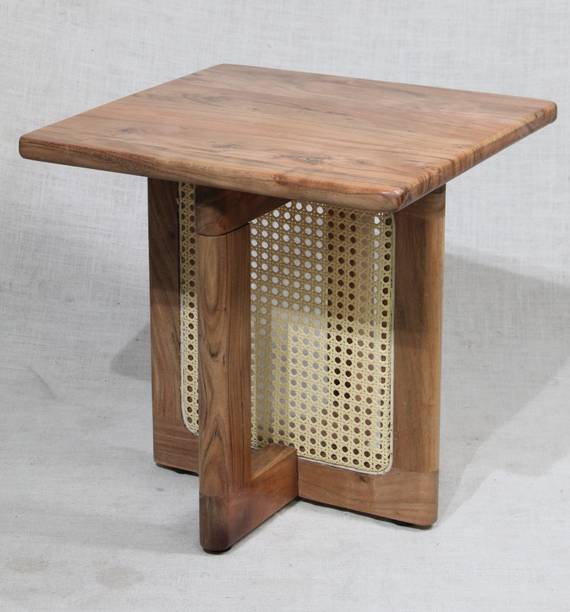 krimadh Elegant Mid-Century Wooden Side Table | Durable Solid Acacia Wood Solid Wood End Table