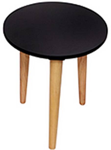 AnDecy Black Round Side/End Table Multi Purpose Fold-able Plant Stand/Coffee Table Engineered Wood End Table