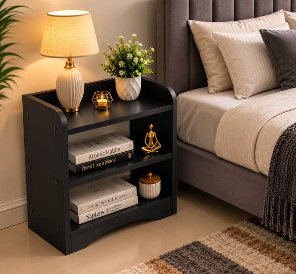 Chotu Traders Compact Side Table for Bedroom & Living Room | Bed Side Table Organizer Engineered Wood Console Table