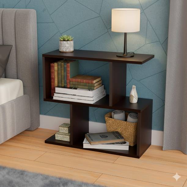 craft buzz CRAFTBUZZ Sofa table / Corner table / Wood Bedside Table (Finish Color - BLACK, Engineered Wood Bedside Table