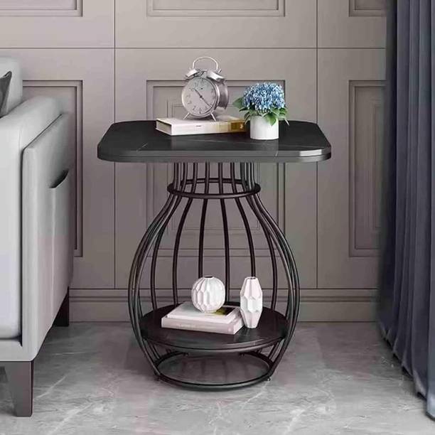 CROWN ART SHOPPEE Modern Hourglass Metal Side Table Metal Side Table