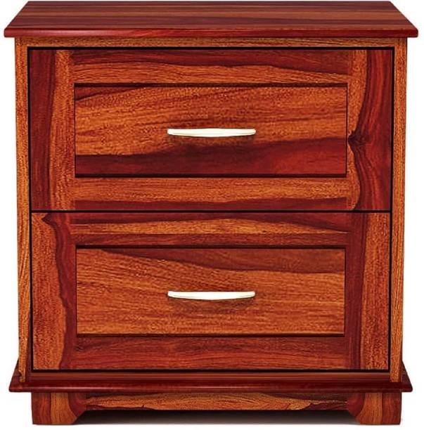 Utkarsh Solid Sheesham Wooden Bedside Table with 2 Drawer Solid Wood Bedside Table