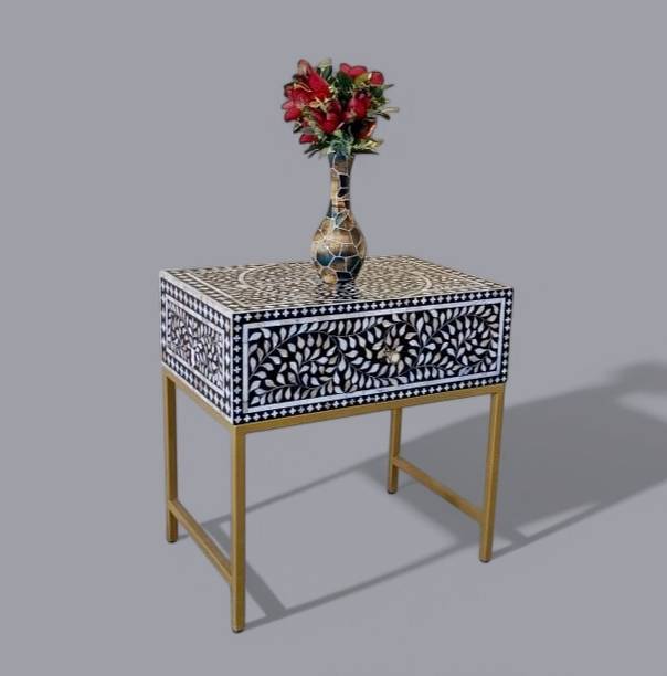 afasana handicrafts Solid Wood Side Table