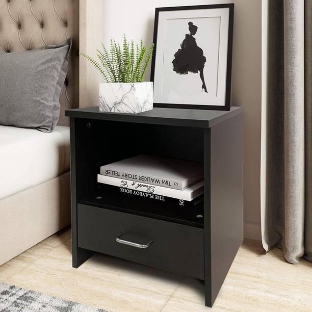 KAWACHI Sofa Side Bedside Table, Bed Side Table with Drawer Engineered Wood Bedside Table