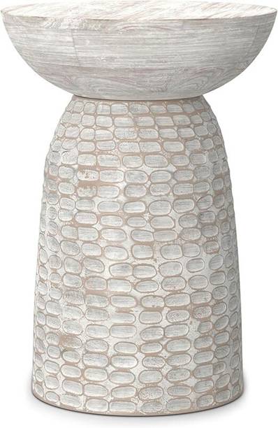 KHUSUBHDECOR Wooden Accent Table Contemprorey Design Mango Farmhouse Decor Solid Wood Side Table