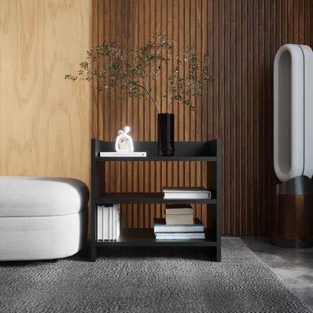 About Specas Modern S-Shape 3-Tier Bedside Table, Side Table & End Table Storage Organizer Engineered Wood Bedside Table