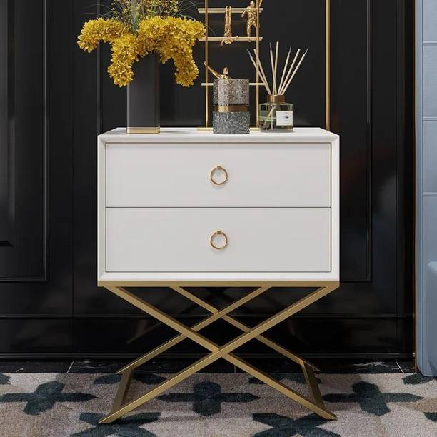 NG Decor Bedroom Living Room End Side Table With Storage Drawer Cabinet Night Stand Engineered Wood Bedside Table