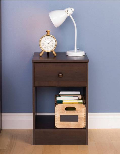 UNITEK FURNITURE 1 Drawer And 1 Self Storage, Side Table, Night Stand Engineered Wood Side Table